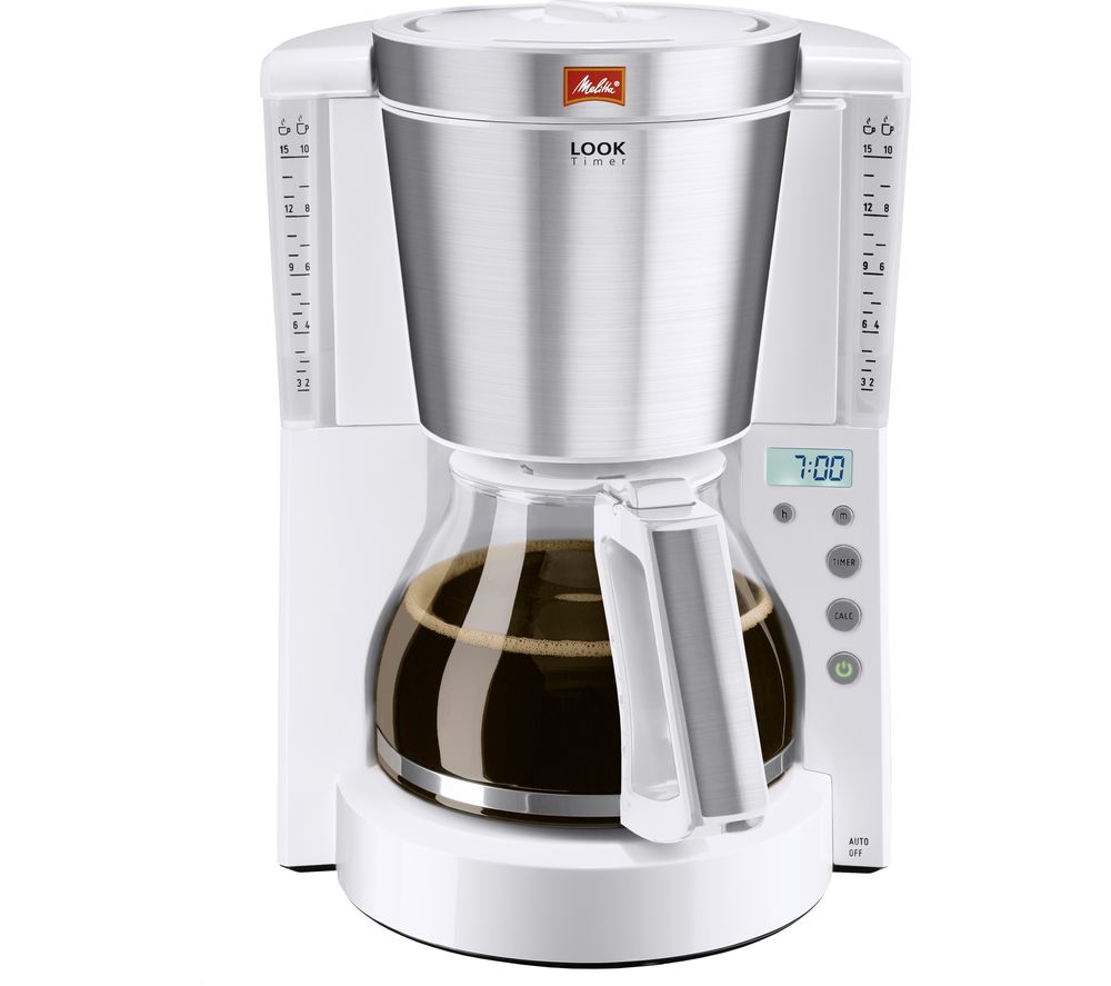 Buy MELITTA Look IV Timer Filter Coffee Machine - White Free Delivery Currys