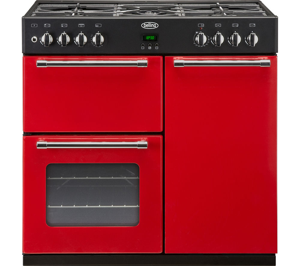 Buy BELLING Country Range 90GT Dual Fuel Range Cooker Jalapeño Free