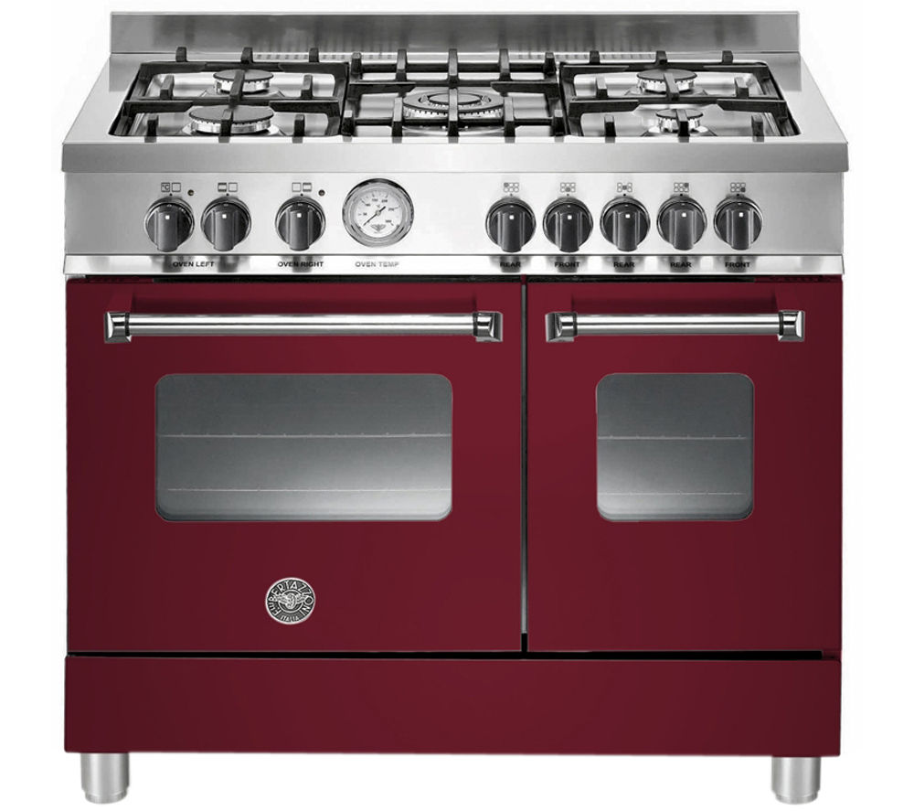 Buy BERTAZZONI Master 90 Duel Fuel Range Cooker Burgundy & Stainless