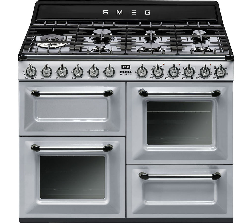 Smeg Victoria TR4110S1 110 cm Dual Fuel Range Cooker - Silver & Stainless Steel, Stainless Steel