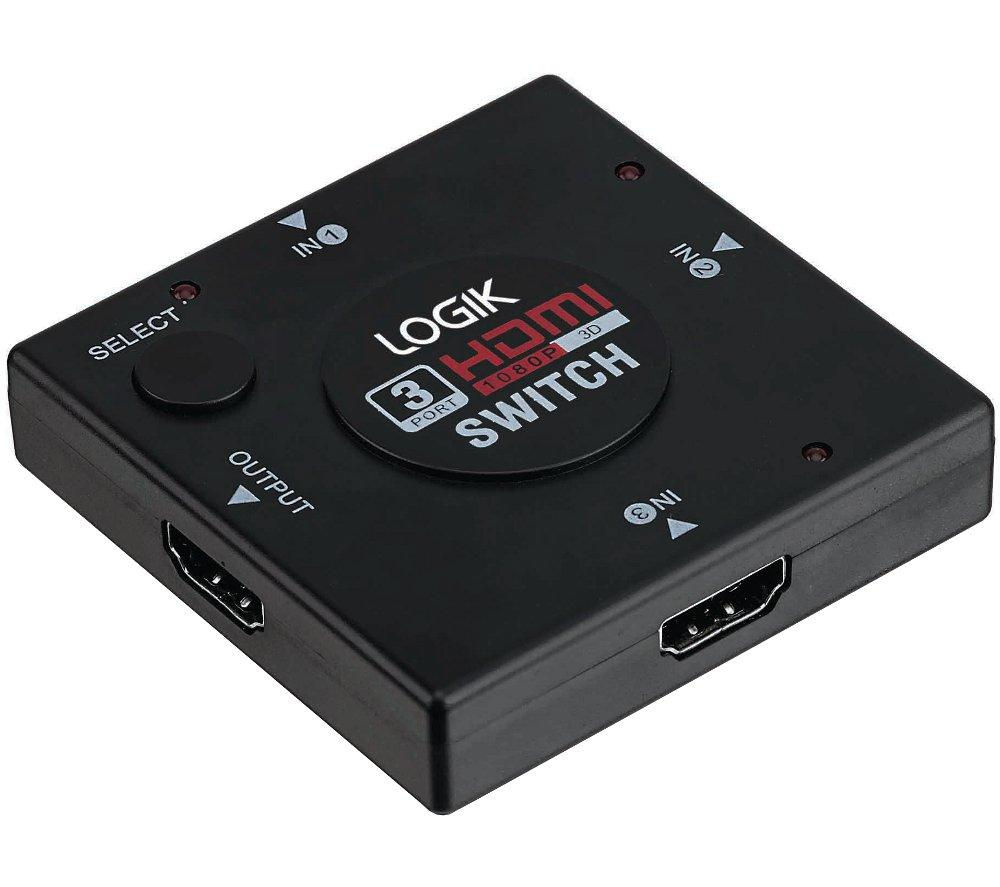 Logik 3 Way Hdmi Switch Box