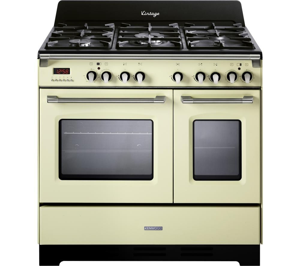 Kenwood CK425-CR 90 cm Dual Fuel Range Cooker - Cream, Cream