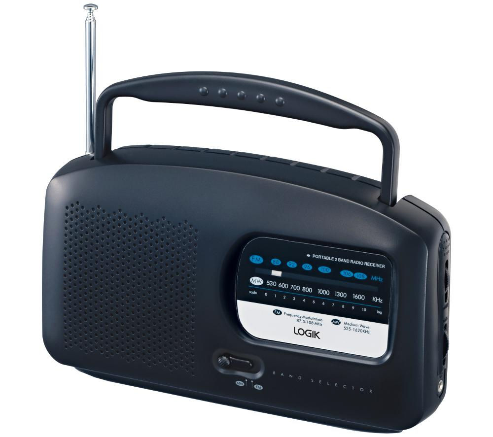 LOGIK LRAD14 Portable Analogue Radio Black