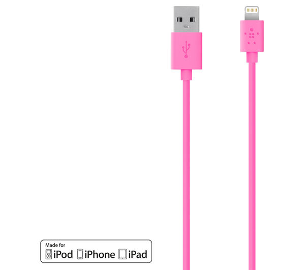 F8j023bt04 Pnk Belkin F8j023bt04 Pnk Charge Sync Lightning To Usb Cable 1 2 M Currys Business