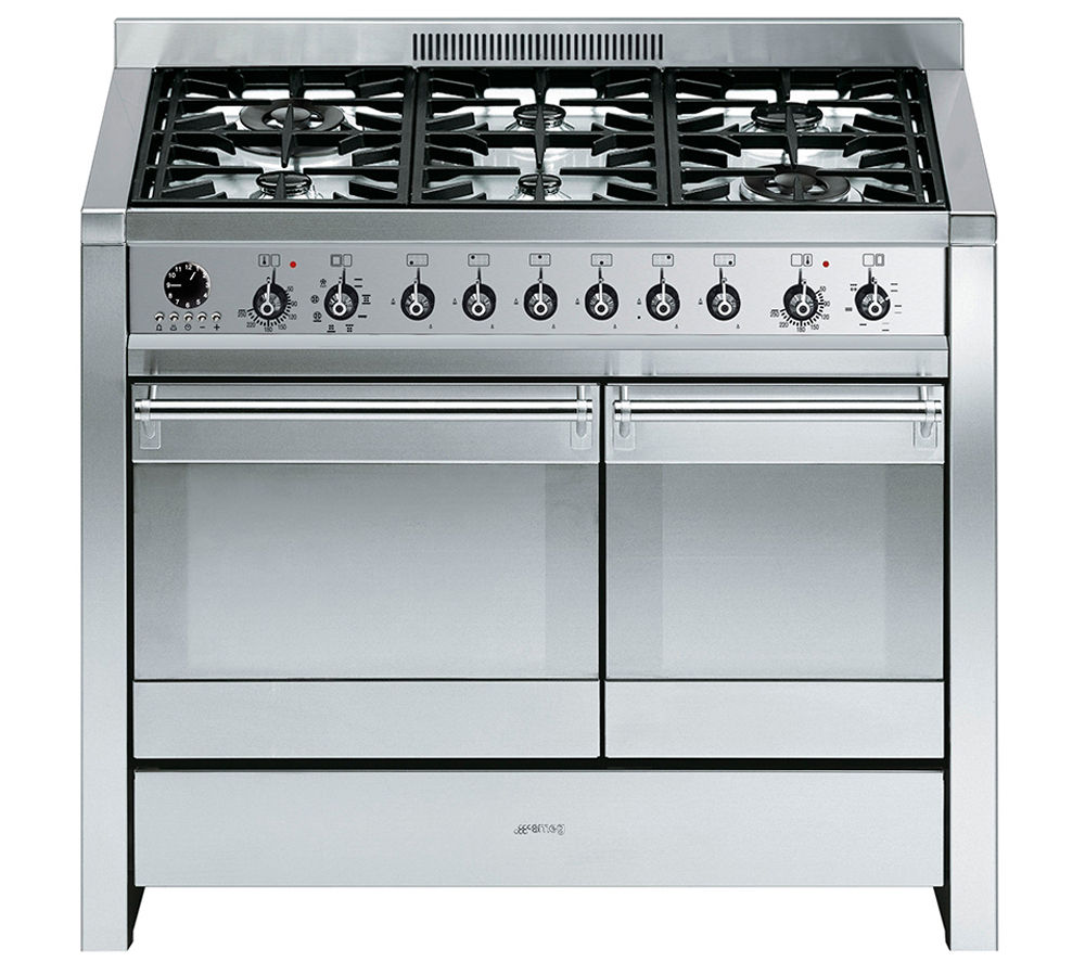 Buy SMEG Opera 100 Dual Fuel Range Cooker Stainless Steel Free