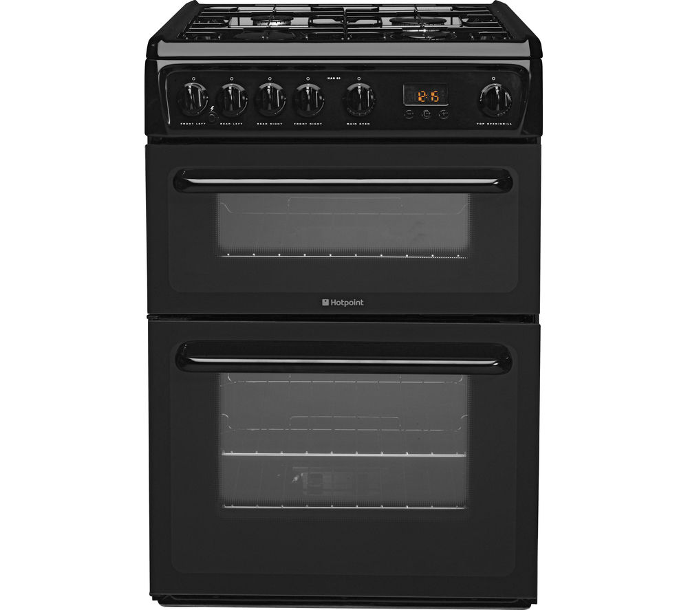 Hotpoint HAG60K 60 cm Gas Cooker in Black