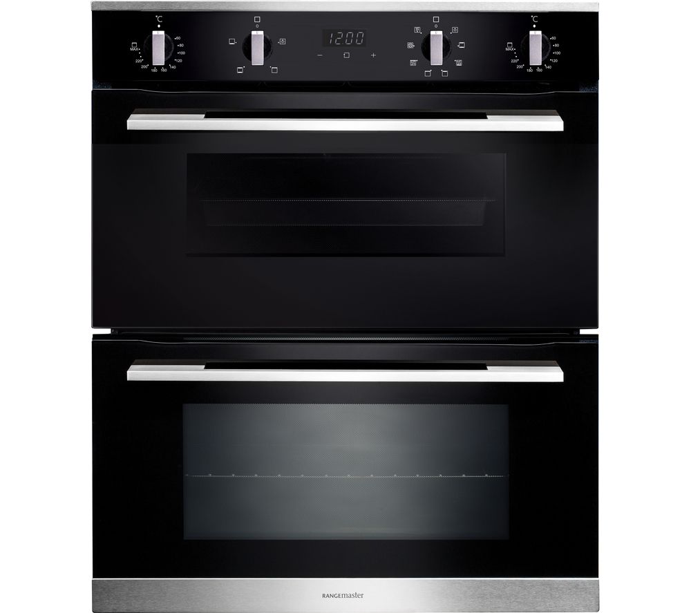 Rangemaster  RMB7248BL/SS Electric Built-under Double Oven in Black