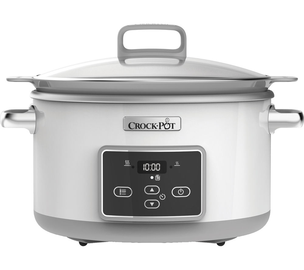 CROCK-POT  DuraCeramic Sauté Slow Cooker in White