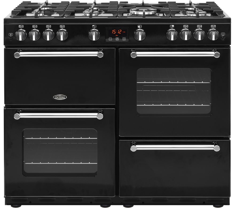 Buy BELLING Kensington 100G Gas Range Cooker Black & Chrome Free