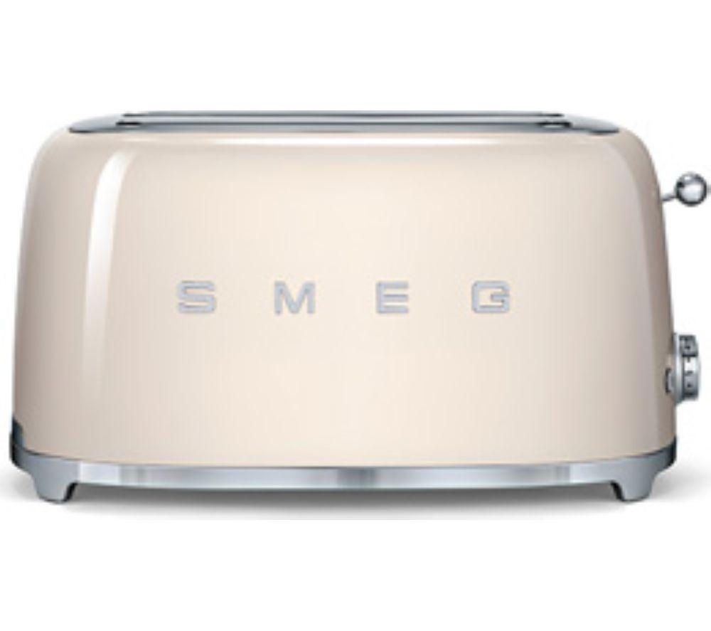 Smeg TSF02CRUK 4-Slice Toaster - Cream, Cream