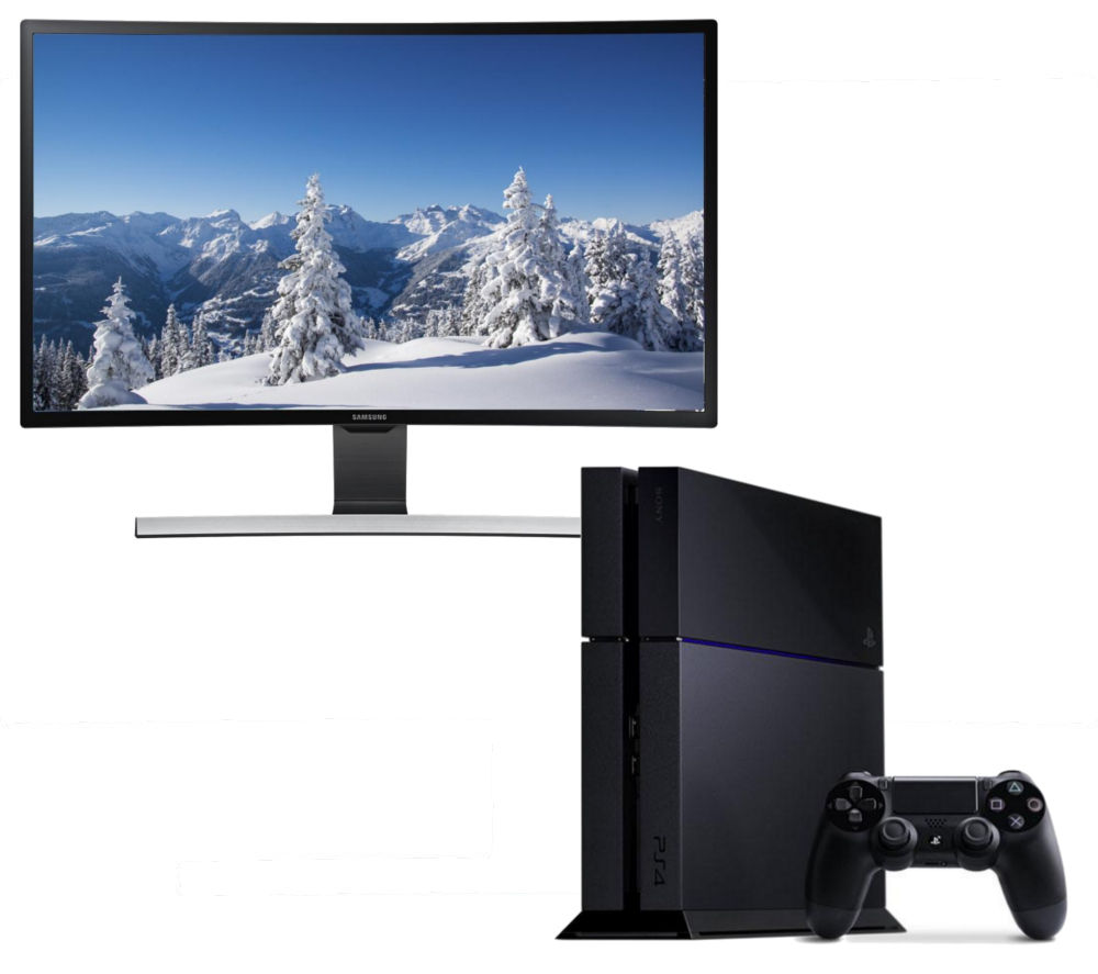 Buy SONY PlayStation 4 & 27" Curved LED TV Bundle | Free Delivery | Currys