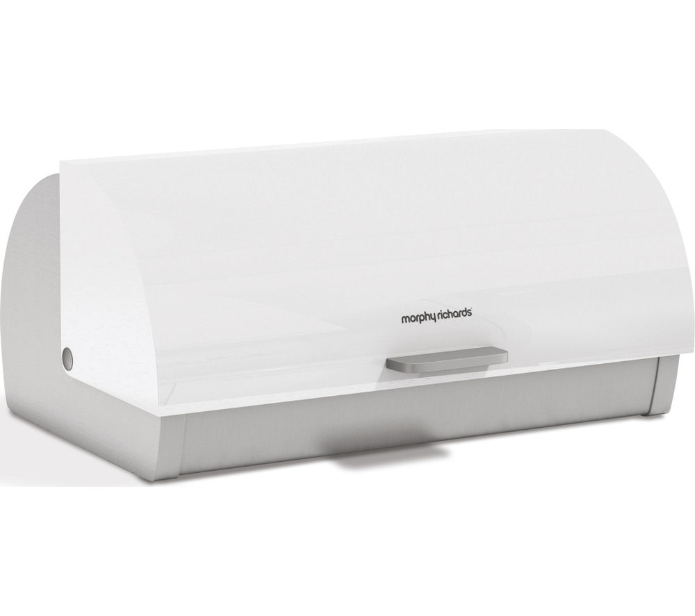 Buy MORPHY RICHARDS Roll Top Bread Bin White Free Delivery Currys