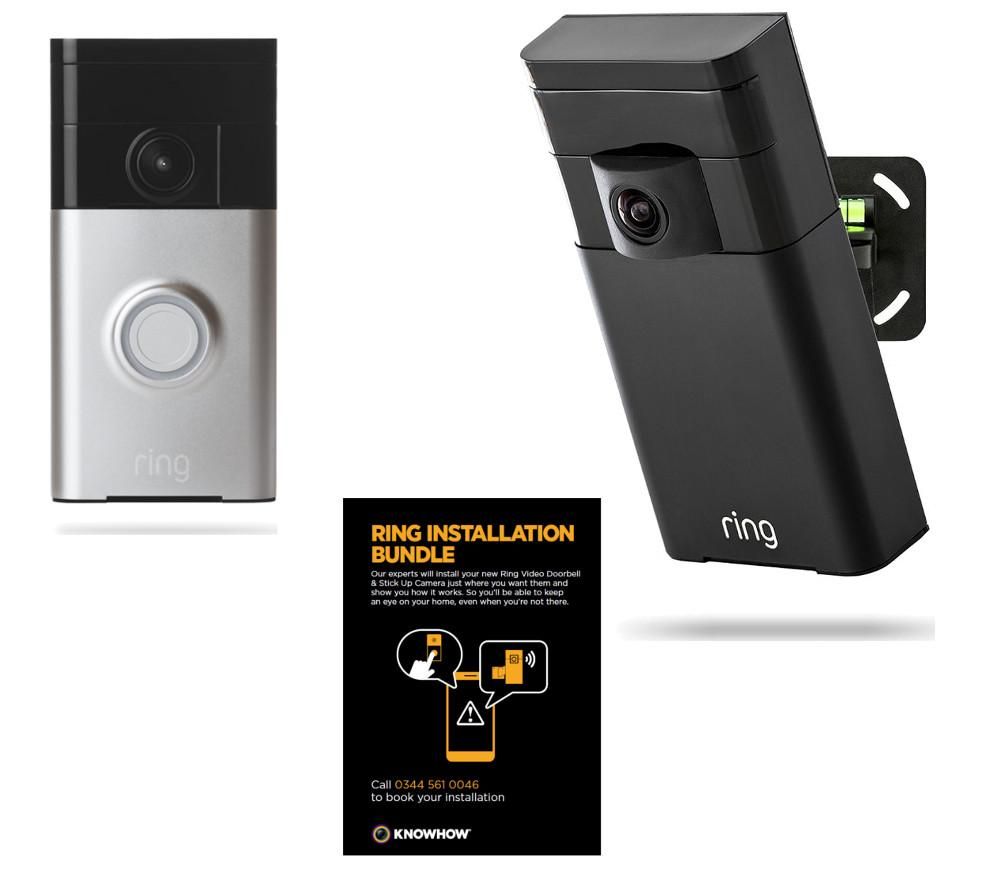 Buy KNOWHOW Ring Stick Up Camera, Video Doorbell & Installation Bundle