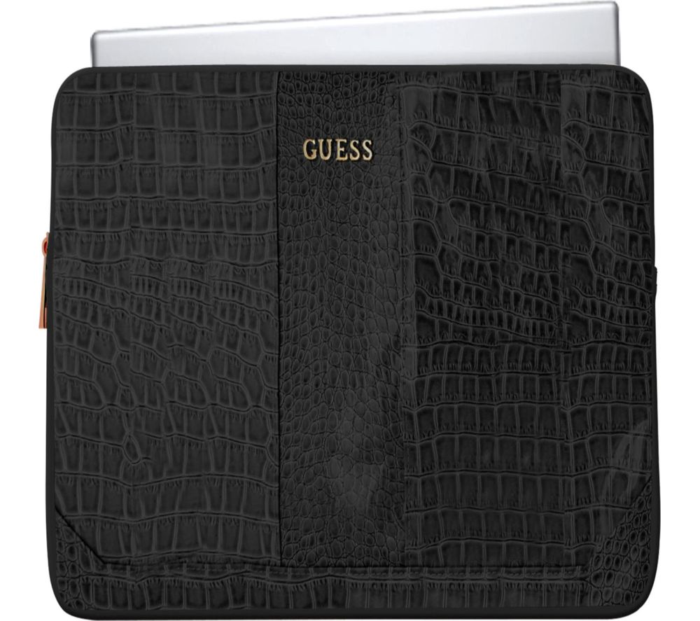GUESS 11" Laptop Sleeve Crocodile Black Deals PC World