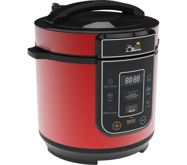 Buy PRESSURE KING Pro Digital Pressure Multicooker Red Free