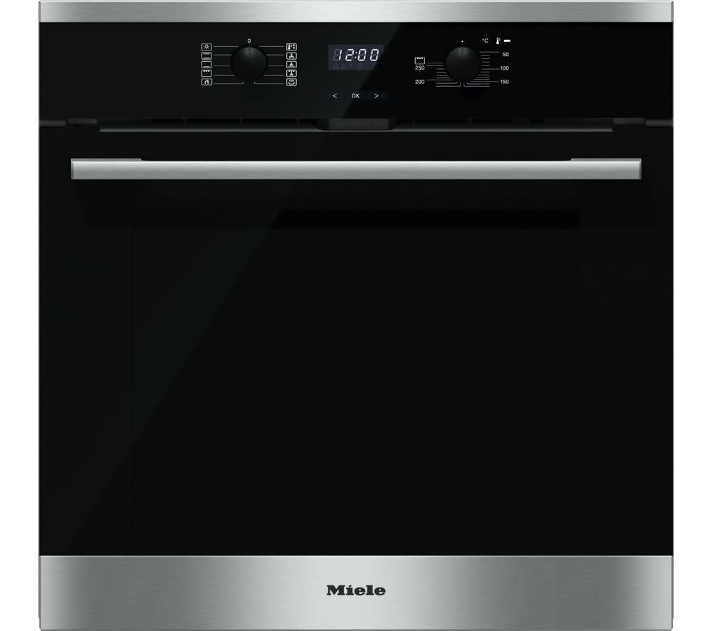 Buy MIELE H2561BP Electric Single Oven Black & Steel Free Delivery
