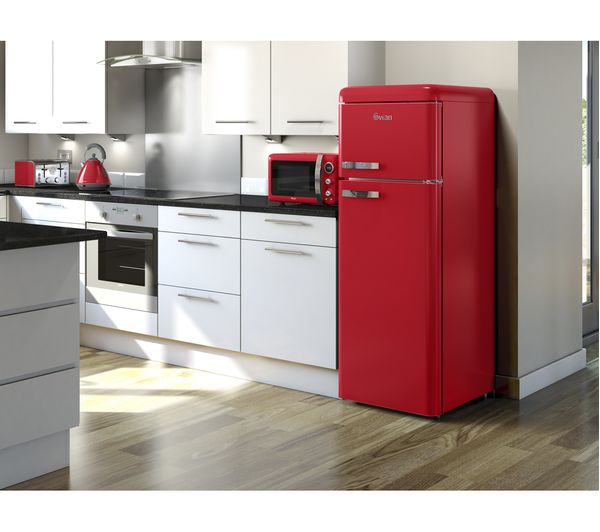 Buy SWAN SR11010RN 80/20 Fridge Freezer Red Free Delivery Currys