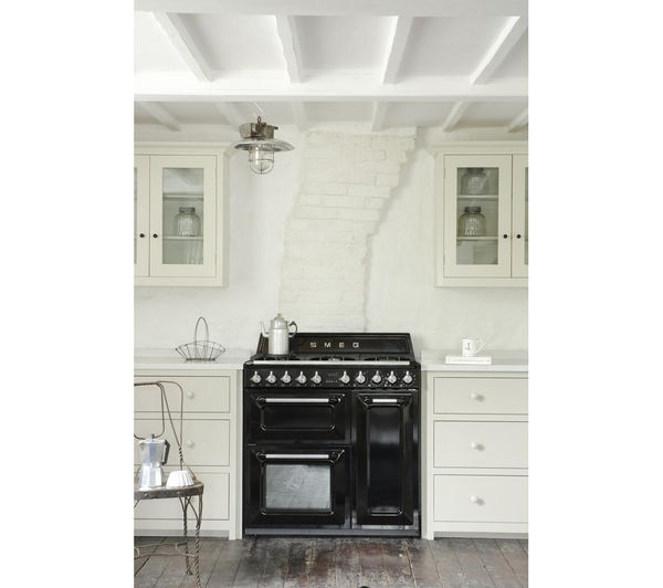 Buy SMEG Victoria TR93BL Dual Fuel Range Cooker Black Free Delivery