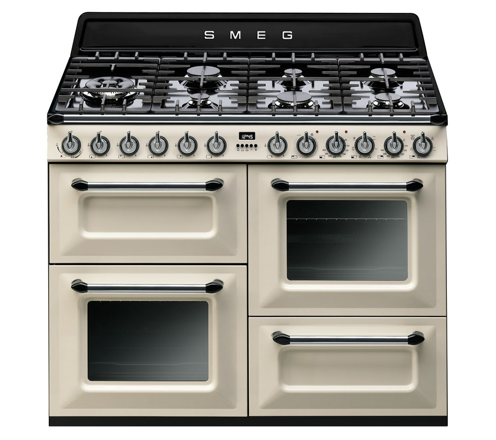 Buy SMEG TR4110P1 Dual Fuel Range Cooker - Cream & Black | Free