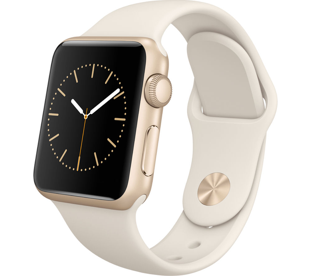 Buy APPLE Watch 38 mm with Sports Band Gold & Antique White Free