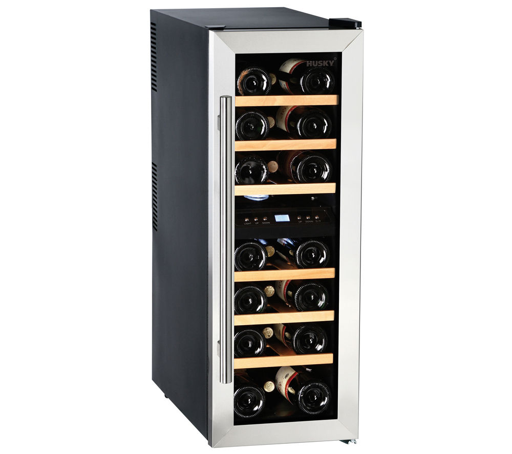 Husky HUS-CN215 Wine Cooler - Black & Silver, Black