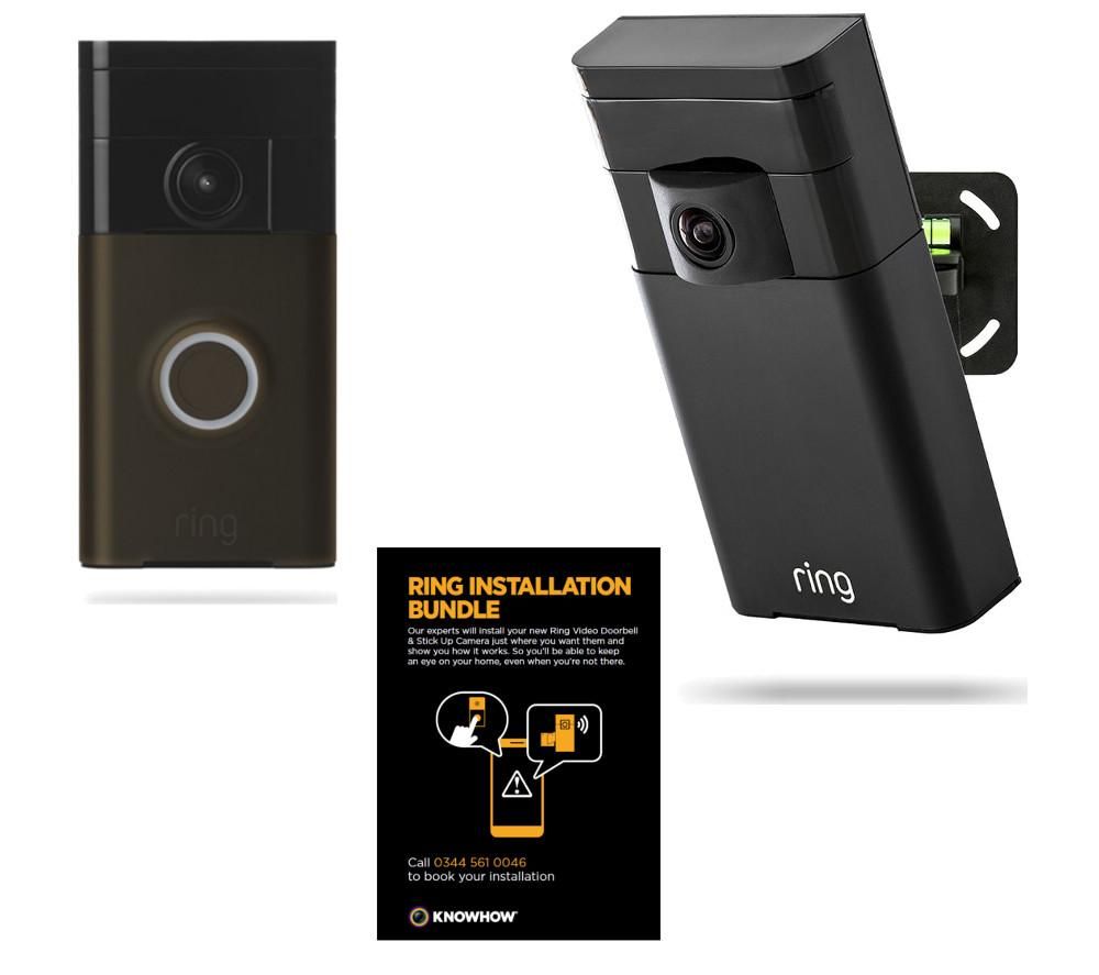 Buy KNOWHOW Ring Stick Up Camera, Video Doorbell & Installation Bundle
