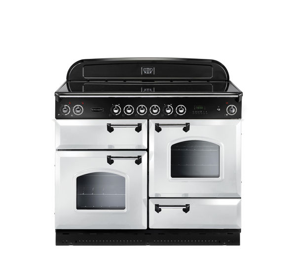 Rangemaster Classic 110 Electric Ceramic Range Cooker White, White