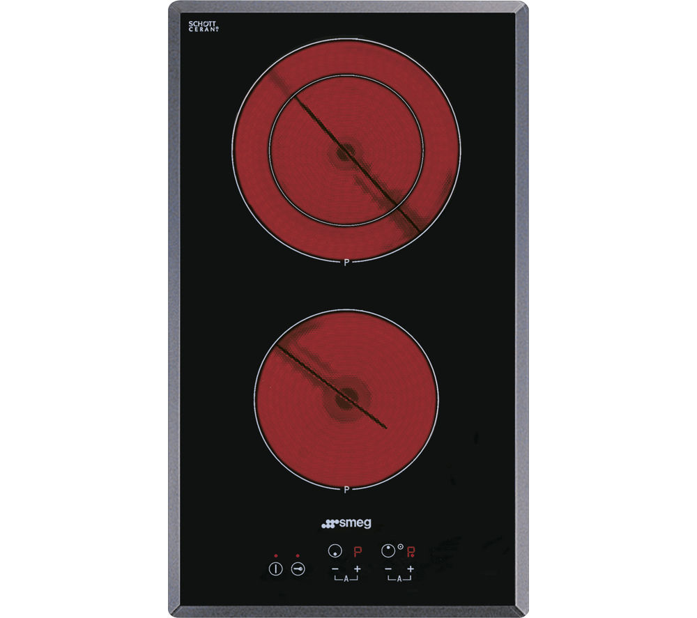 Buy SMEG SE2321TE2 Electric Ceramic Domino Hob Black Free Delivery
