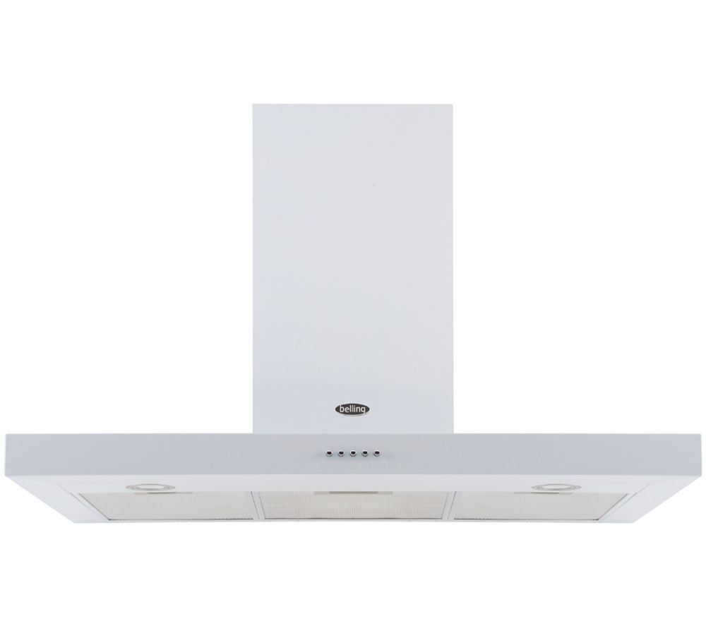 Buy BELLING 110DB Flat Chimney Cooker Hood White Free Delivery Currys