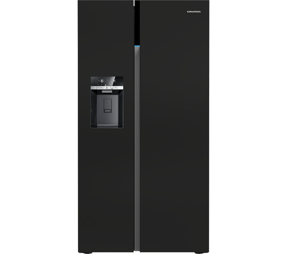 GRUNDIG  GSBS16312B American-Style Fridge Freezer - Black, Black