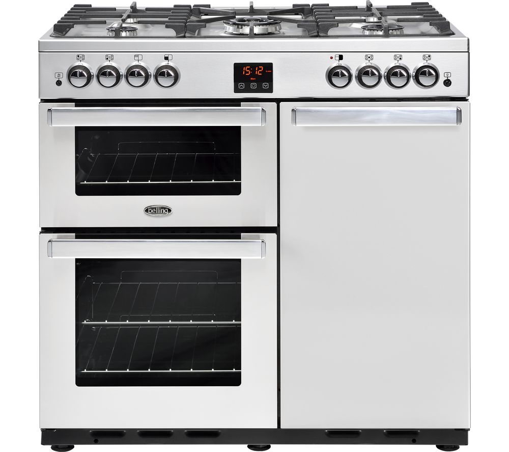 Belling Gourmet 90G Dual Fuel Range Cooker - Stainless Steel, Stainless Steel