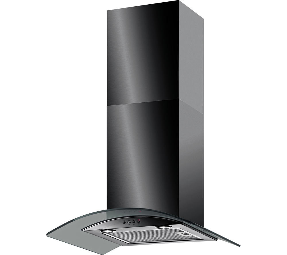 Baumatic BT6.3BGL Chimney Cooker Hood in Black