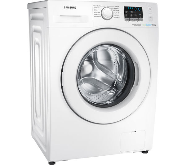 Buy SAMSUNG ecobubble™ WF80F5E0W4W Washing Machine White Free