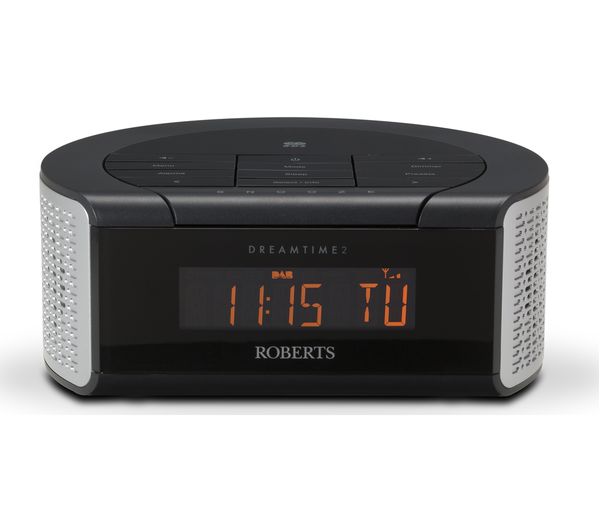 Dreamtime2 Roberts Dab Clock Radio Black Silver Dreamtime2 Roberts Dab Clock Radio Black Silver Currys Pc World Business
