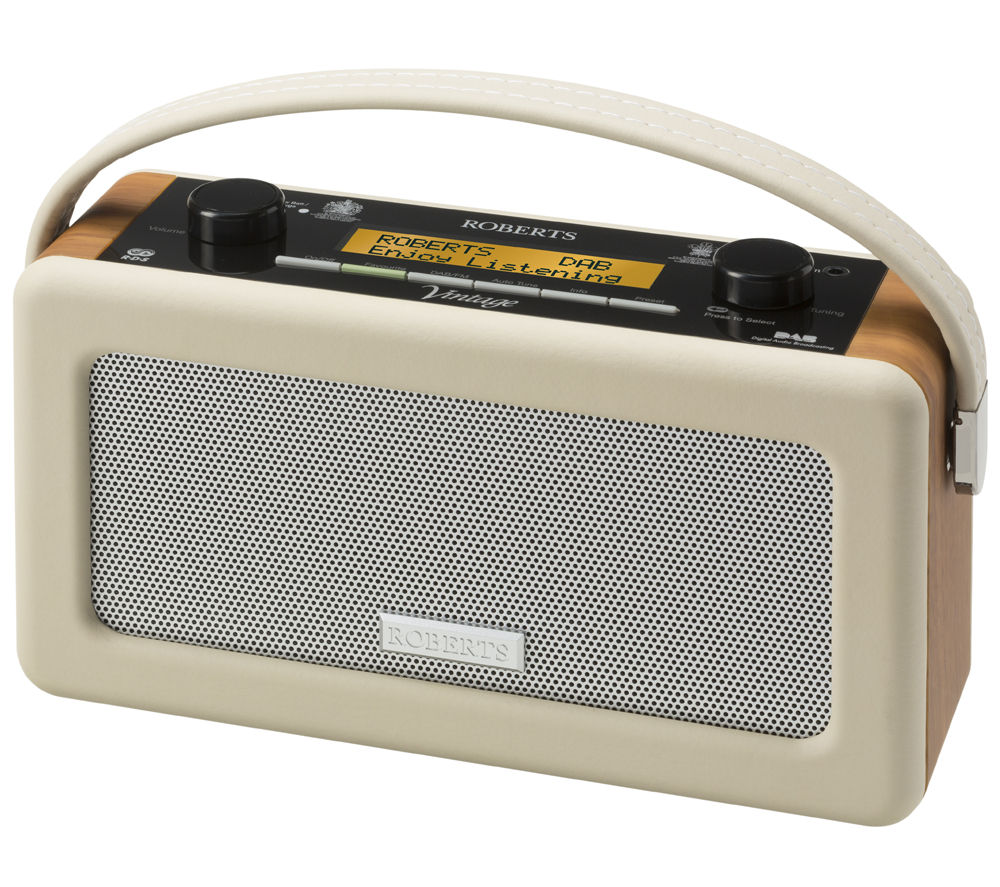 Buy ROBERTS Vintage Portable DAB+ Radio Pastel Cream Free Delivery
