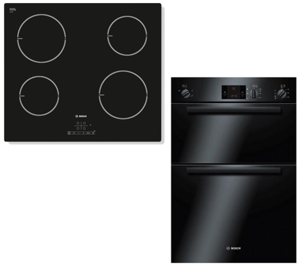 BOSCH HBM13B160B Electric Double Oven with PIA611B68B Electric