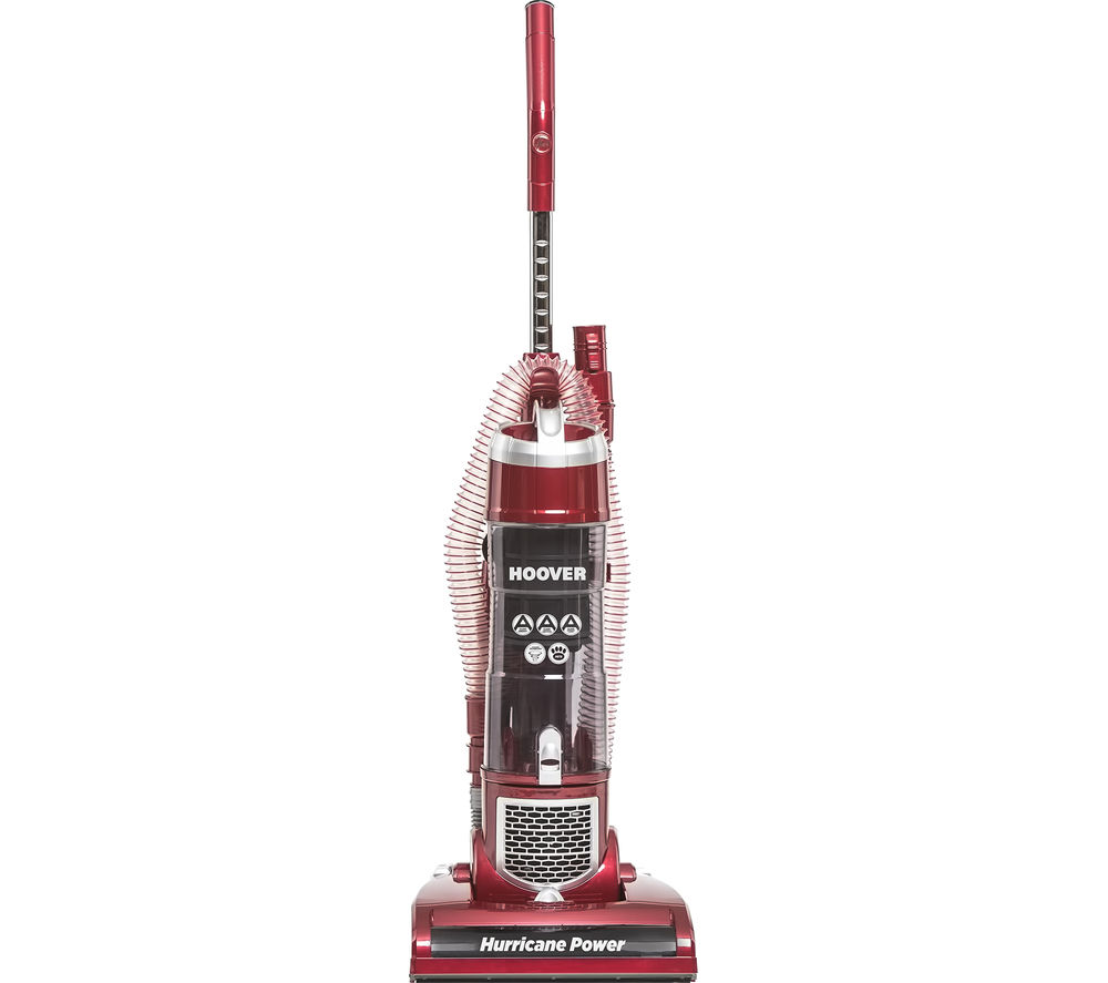 Hoover Hurricane Power VR81 HU01 Upright Bagless Vacuum Cleaner - Red & in Silver and Red