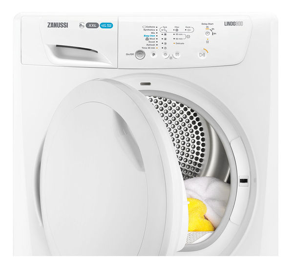 Buy ZANUSSI ZDC8202P Condenser Tumble Dryer White Free Delivery