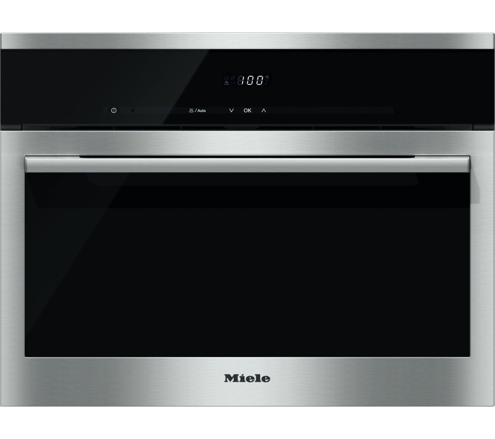 Miele DG6100 Compact Steam Oven - Black & Steel, Black