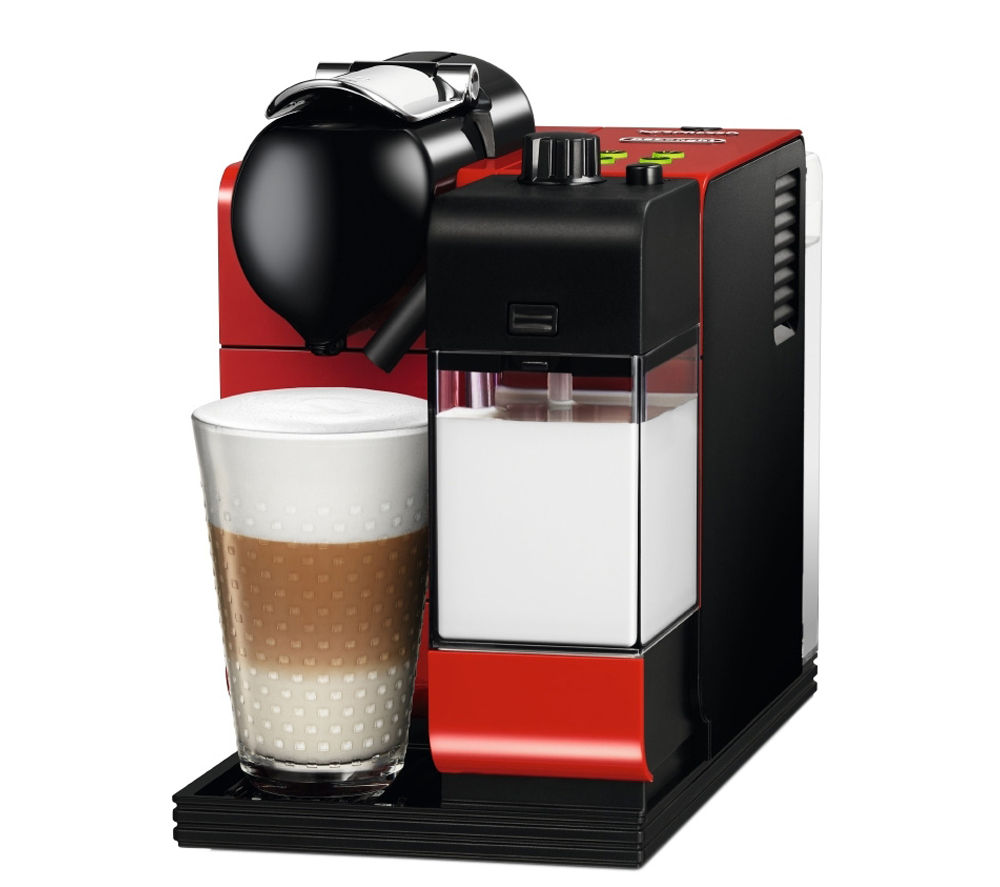 DELONGHI  EN520R Nespresso Lattissima+ Coffee Machine - Black & Red, Black