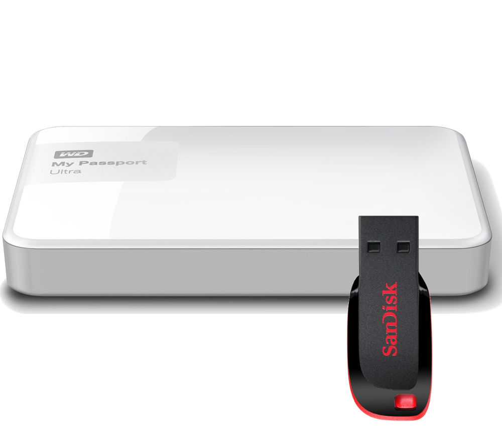 WD 1 TB Portable Hard Drive & 8 GB Memory Stick Bundle Deals PC World