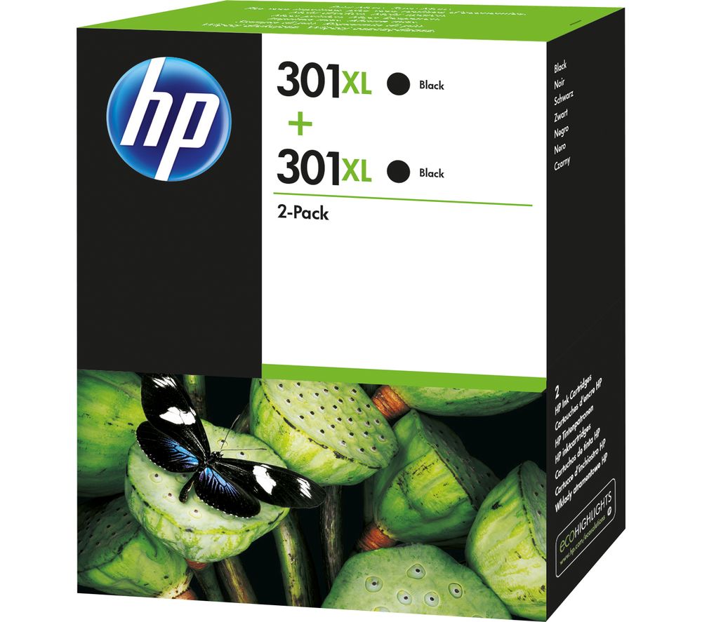 Buy HP 301XL Black Ink Cartridge Twin Pack Free Delivery Currys