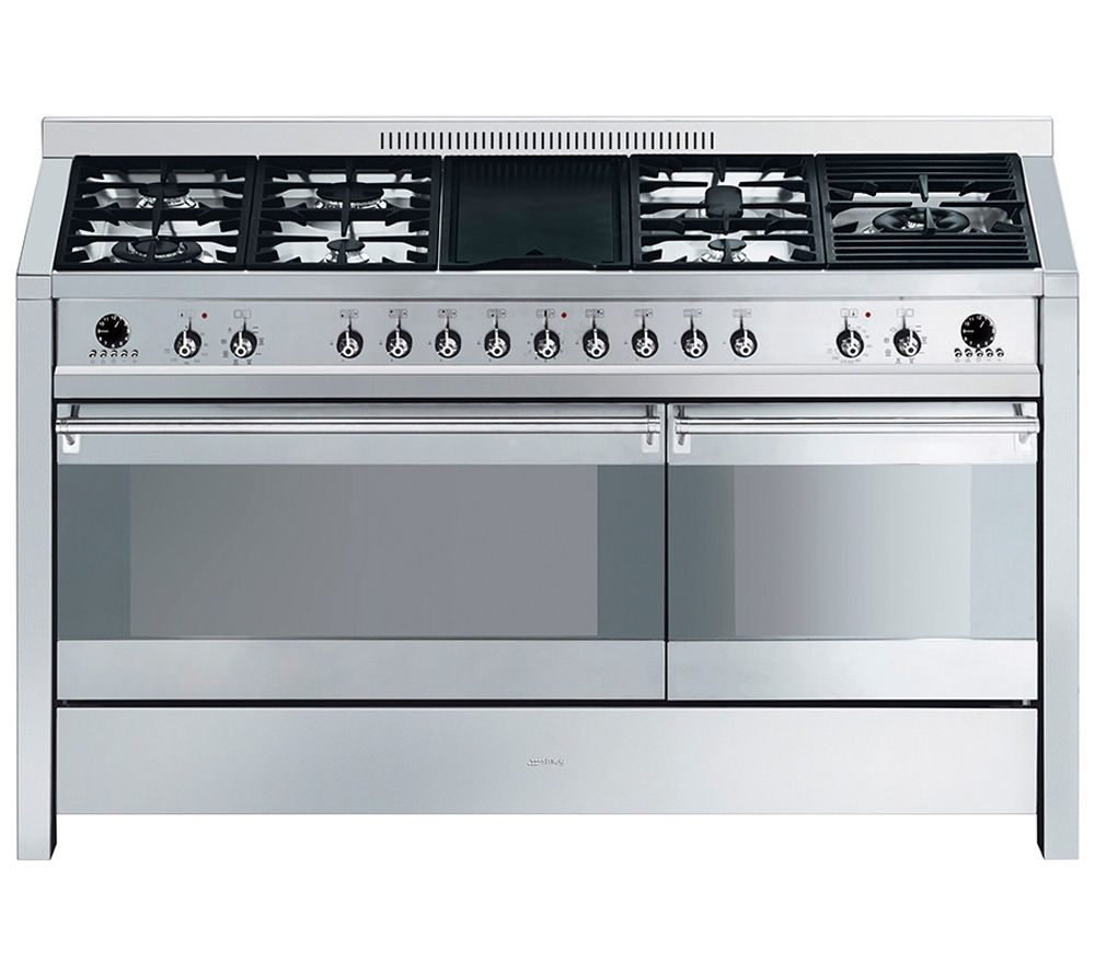 Buy SMEG Opera 150 Dual Fuel Range Cooker Stainless Steel Free Delivery Currys