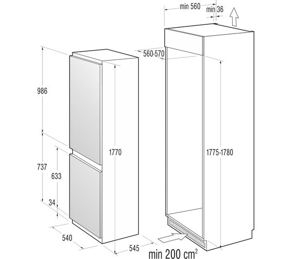 Buy GORENJE NRKI4181CW Integrated 70/30 Fridge Freezer Free Delivery