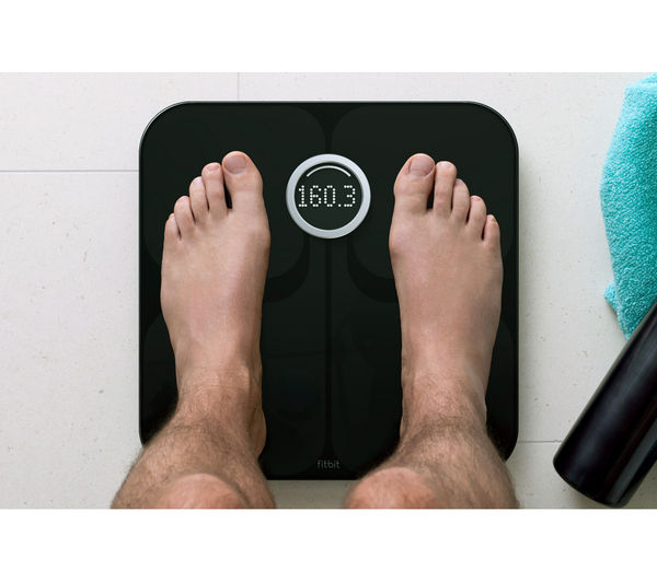 Fitbit Aria Wifi Smart Bathroom Scales Black Free Delivery Fitbit Aria Wifi Smart Bathroom Scales Black