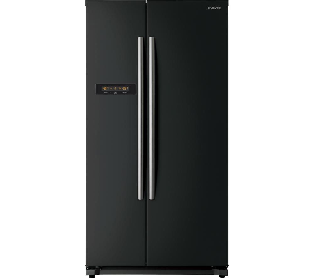 Daewoo DRX31B3B American-Style Fridge Freezer in Black