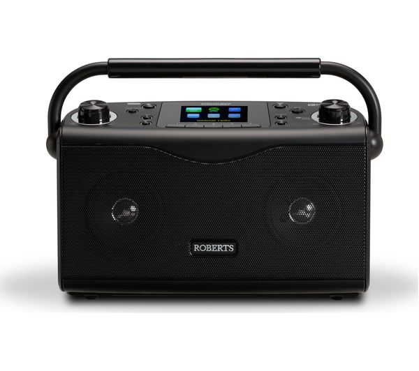 Stream217 Roberts Portable Dab Fm Clock Radio Black