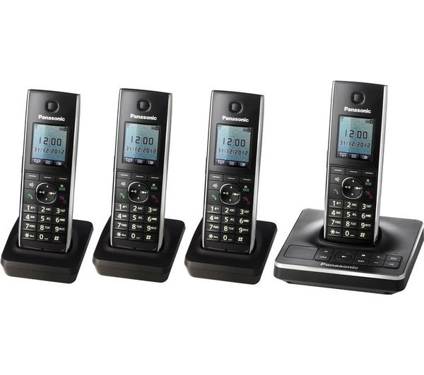 Buy PANASONIC KXTG8564EB Cordless Phone with Answering Machine Quad