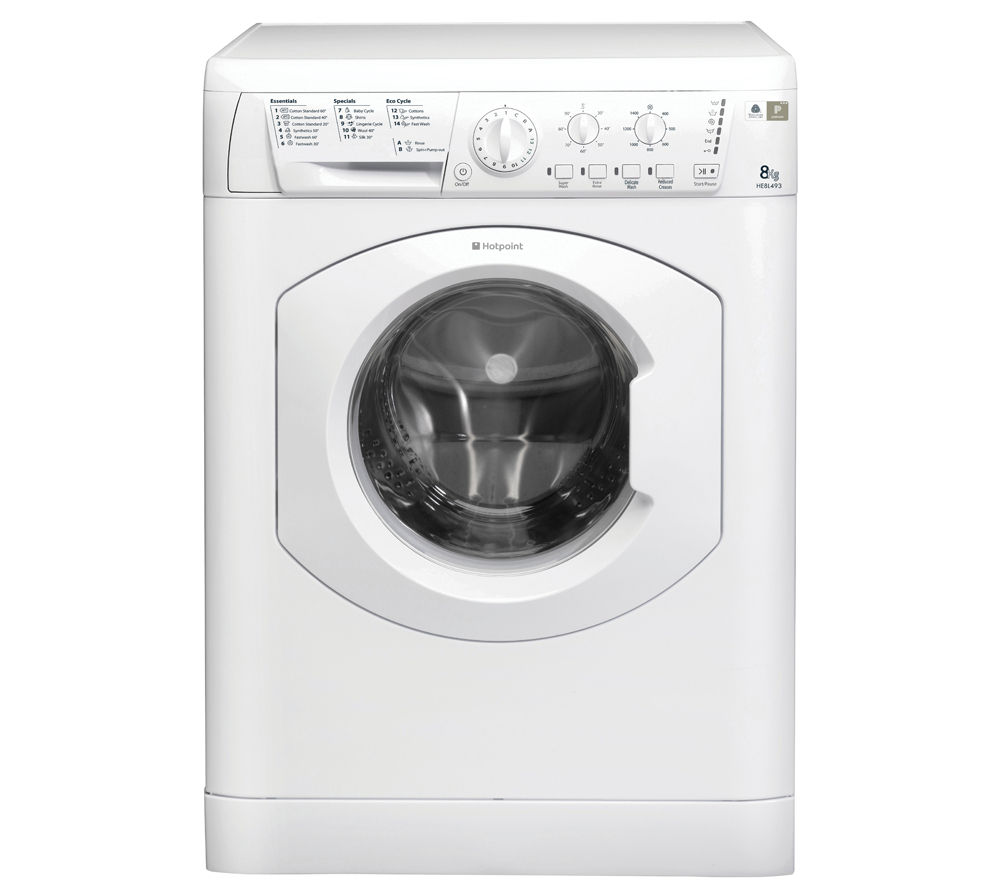 Buy HOTPOINT HE8L493P Washing Machine - White | Free Delivery | Currys