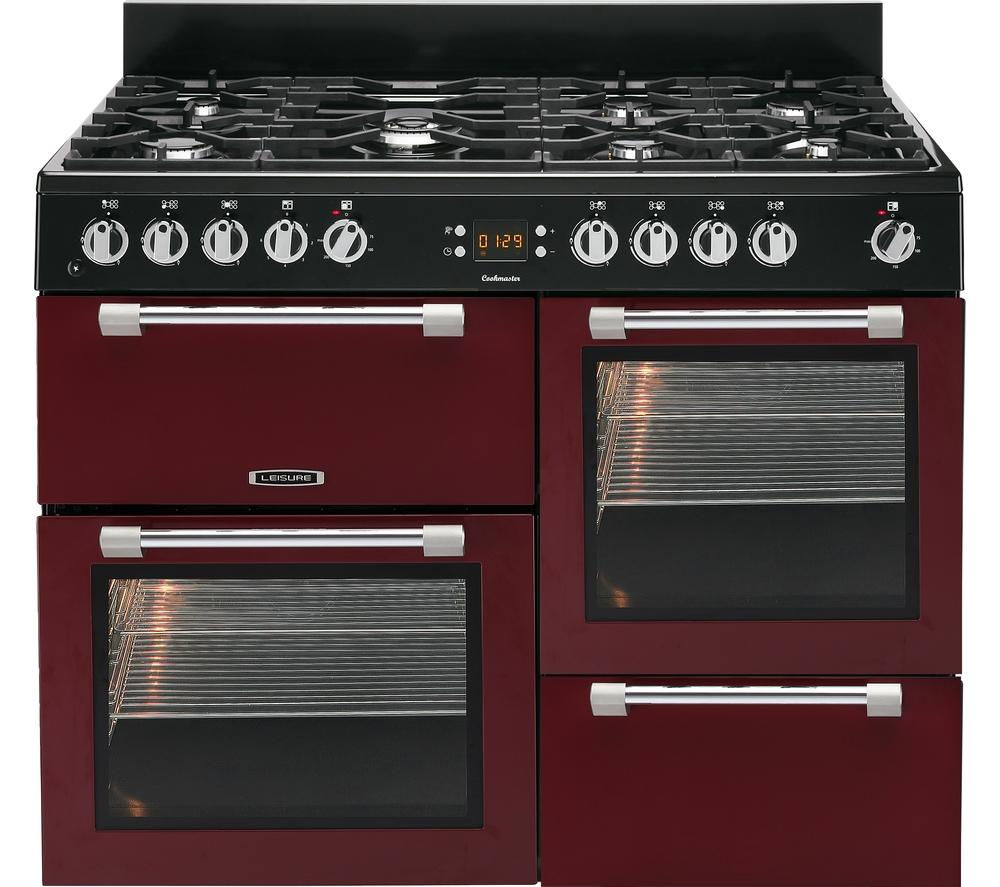 Buy LEISURE Cookmaster 110 Dual Fuel Range Cooker Red Free Delivery